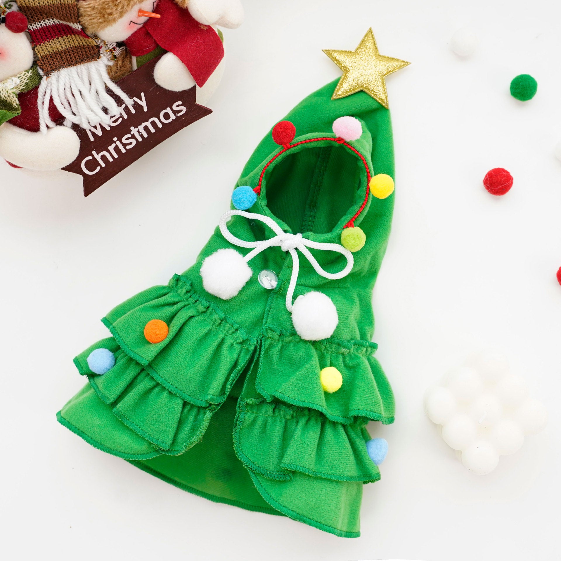 Festive Holiday Pet Cape – Christmas Transformation Costume for Dogs & Cats