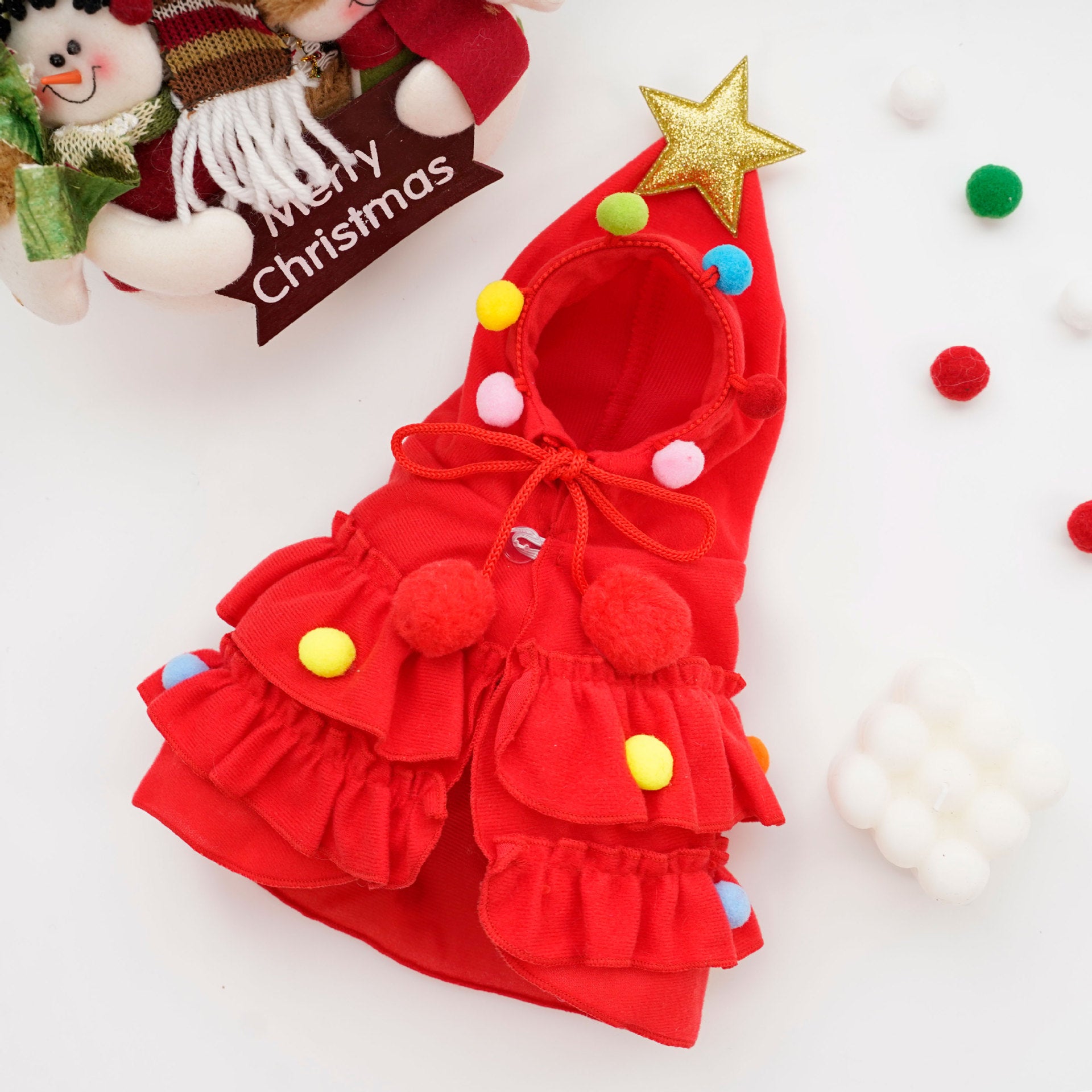 Festive Holiday Pet Cape – Christmas Transformation Costume for Dogs & Cats