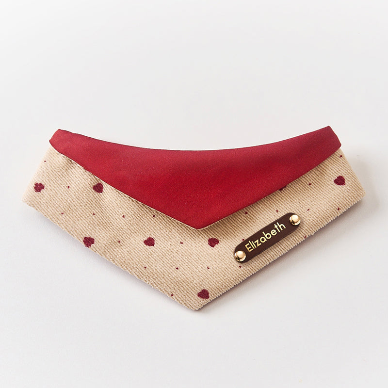 Personalized Pet Bib – Custom Name Bandana with Fasteners