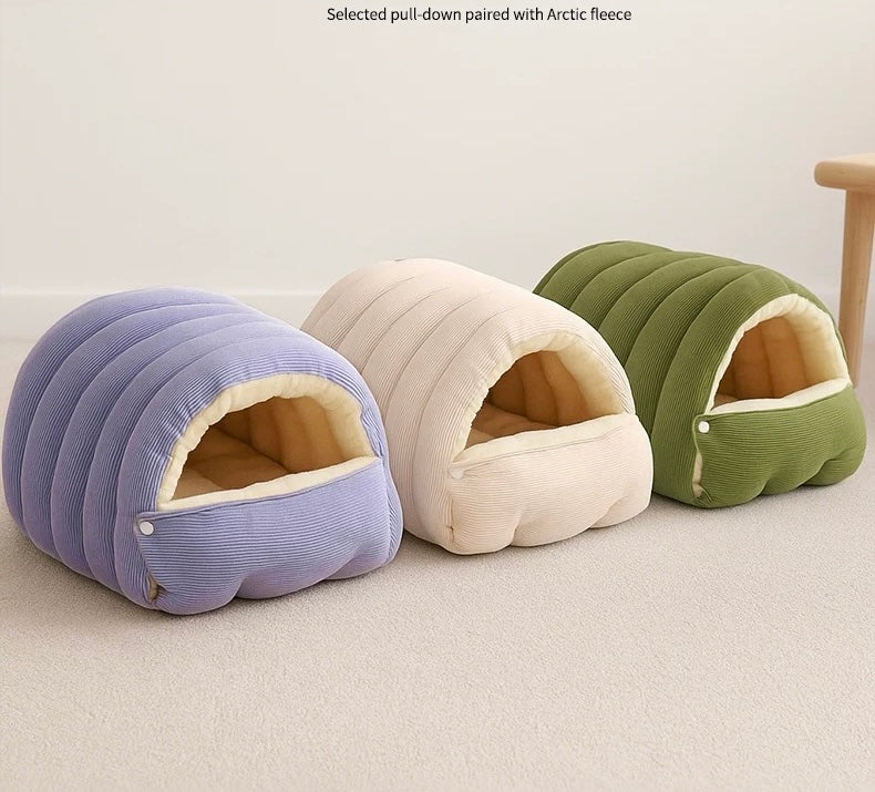 Cave-Style Detachable Pet Bed – Cozy Retreat for Cats & Small Dogs