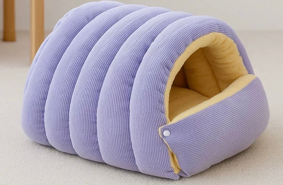 Cave-Style Detachable Pet Bed – Cozy Retreat for Cats & Small Dogs