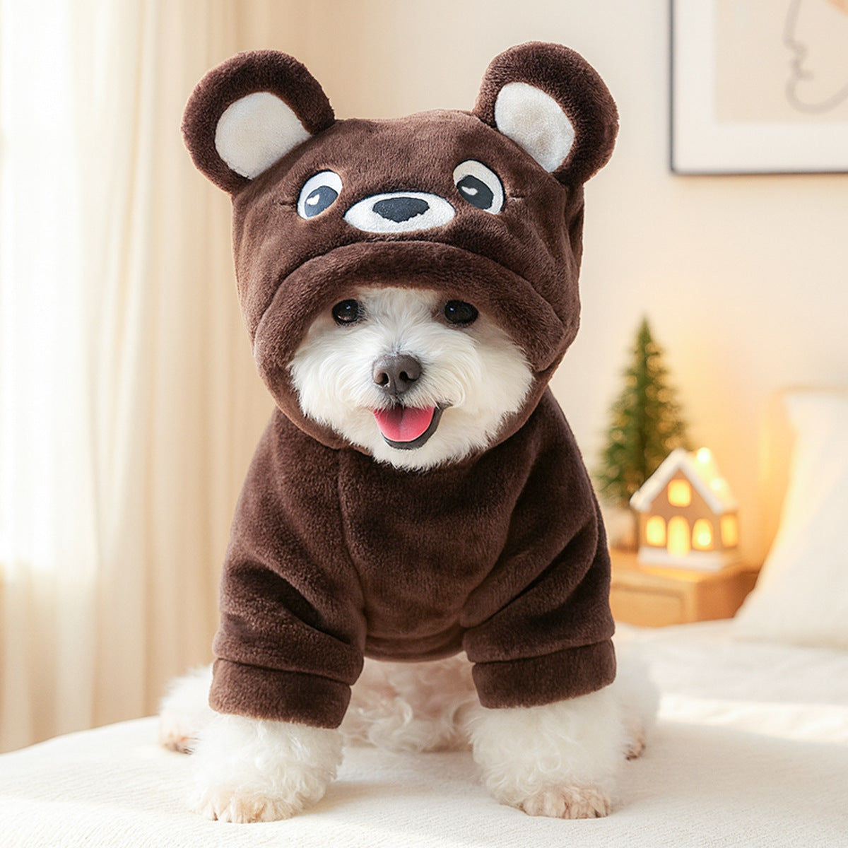 Cozy Fleece Winter Pet Costume Set – Cute Transform Outfits for Dogs & Cats