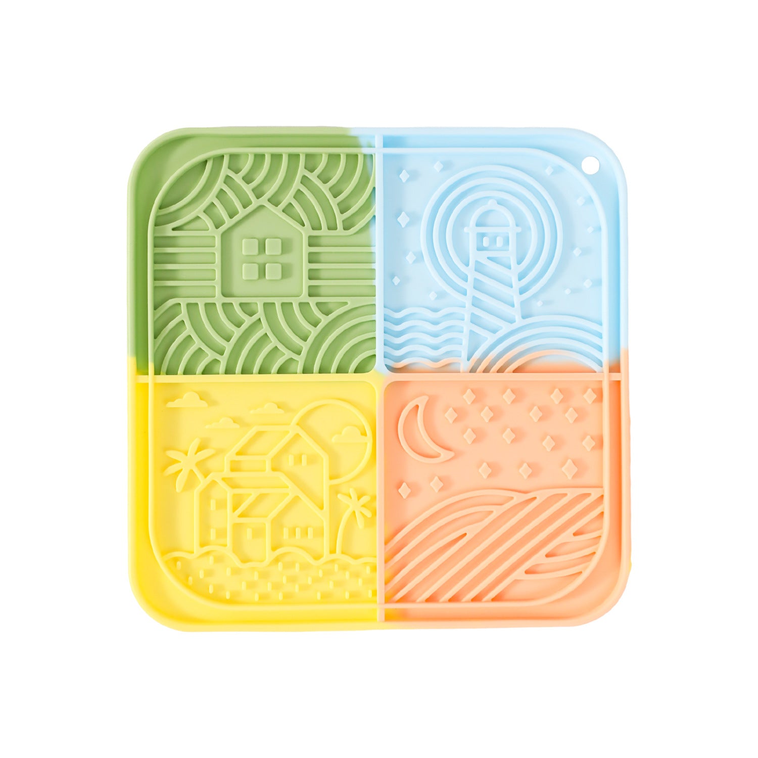 Square Silicone Slow Feeder Licking Mat